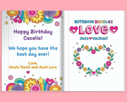 Notebook Doodles Love Customized