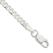 3mm Sterling Silver Solid Flat Curb Chain Necklace