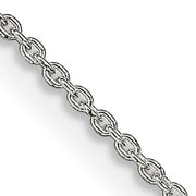 1mm Sterling Silver Classic Solid Cable Chain Necklace
