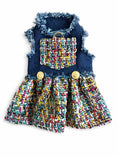 Load image into Gallery viewer, Denim and Tweed Couture Dress
