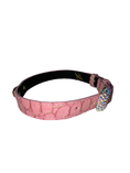 Load image into Gallery viewer, Soft Pink Embossed Croc Italian Leather.
