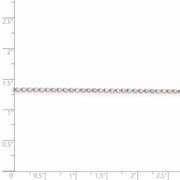 1.5mm Sterling Silver, Hollow Beaded Chain Necklace