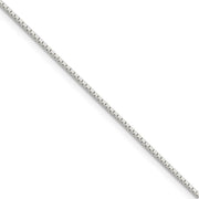1mm Sterling Silver, Mirror Box Chain Necklace
