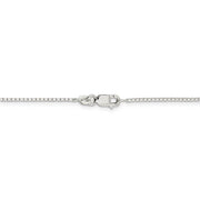 1mm Sterling Silver, Mirror Box Chain Necklace