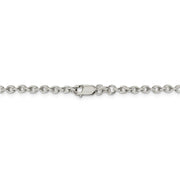 2.75mm Sterling Silver Classic Solid Cable Chain Necklace