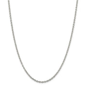 2.75mm Sterling Silver Classic Solid Cable Chain Necklace
