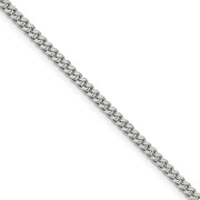 3mm Sterling Silver, Solid Curb Chain Necklace