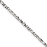 3mm Sterling Silver, Solid Curb Chain Necklace