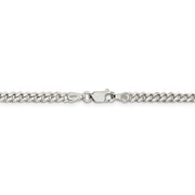 3.5mm Sterling Silver Solid Classic Curb Chain Necklace