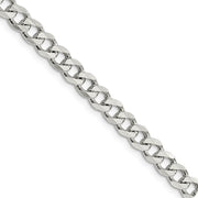 5.5mm Sterling Silver, Solid Curb Chain Necklace