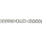 5.5mm Sterling Silver, Solid Curb Chain Necklace