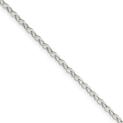2.25mm Sterling Silver, Fancy Pendant Chain Necklace, 16 Inch