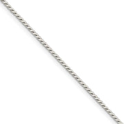 1.25mm Sterling Silver Solid Round Franco Chain Necklace