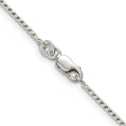 1.25mm Sterling Silver Solid Round Franco Chain Necklace