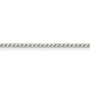 1.25mm Sterling Silver Solid Round Franco Chain Necklace
