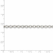 4mm Sterling Silver, Solid Rolo Chain Necklace