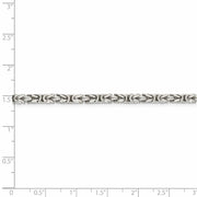 3.25mm, Sterling Silver, Solid Byzantine Chain Necklace