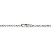 2.25mm Sterling Silver Classic Solid Cable Chain Necklace