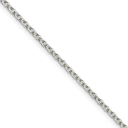 2.25mm Sterling Silver Classic Solid Cable Chain Necklace