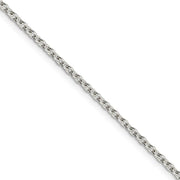 2.25mm Sterling Silver Classic Solid Cable Chain Necklace