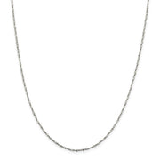 1.6mm, Sterling Silver D/C Twisted Solid Serpentine Necklace