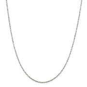 1.8mm, Sterling Silver D/C Twisted Solid Serpentine Necklace