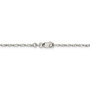 1.8mm, Sterling Silver D/C Twisted Solid Serpentine Necklace