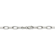 5mm, Sterling Silver Elongated Open Cable Chain Necklace