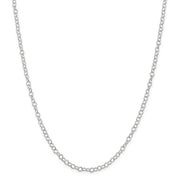 3.5mm, Sterling Silver Fancy Solid Cable Link Necklace