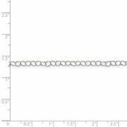 3.5mm, Sterling Silver Fancy Solid Cable Link Necklace