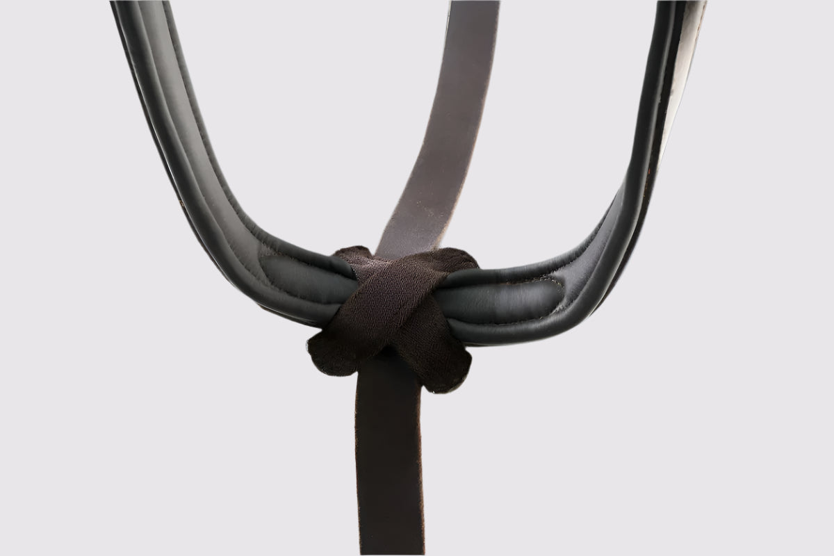 Standing Martingale Add-on for Double Neck Strap by Southlake Paws, featuring a sleek design with a knotted connection.
