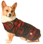 Black & Red Plaid Blanket Dog Coat