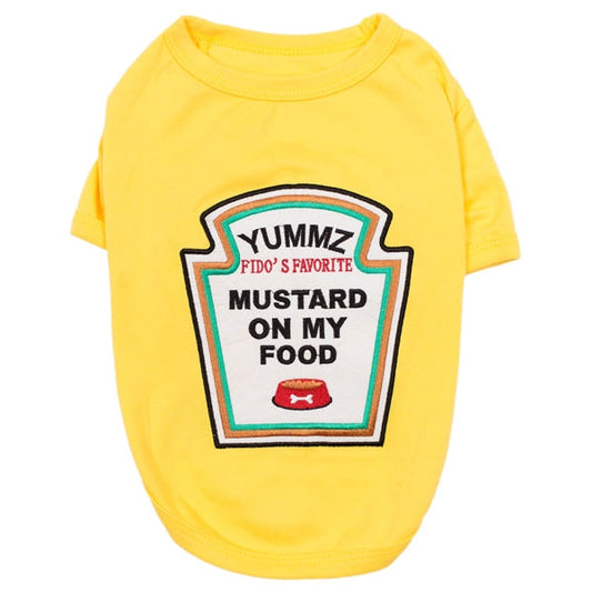 Parisian Pet 'Mustard Licker' Halloween Costume for Dogs & Cats – Adorable Mustard Dog Costume, Pet Halloween Outfit, Yellow
