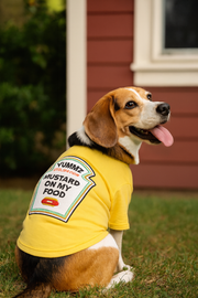 Parisian Pet 'Mustard Licker' Halloween Costume for Dogs & Cats – Adorable Mustard Dog Costume, Pet Halloween Outfit, Yellow