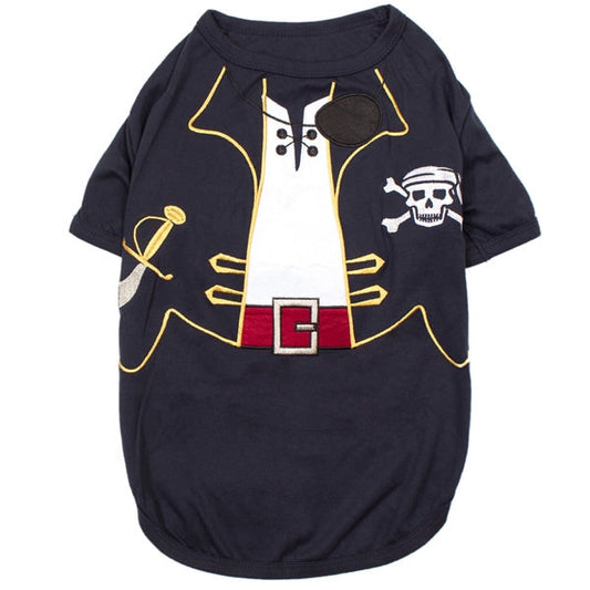 Parisian Pet 'Captain Spawrrow' Halloween Costume for Dogs & Cats – Fun Pirate Dog Costume, Pet Halloween Outfit, Red and Navy
