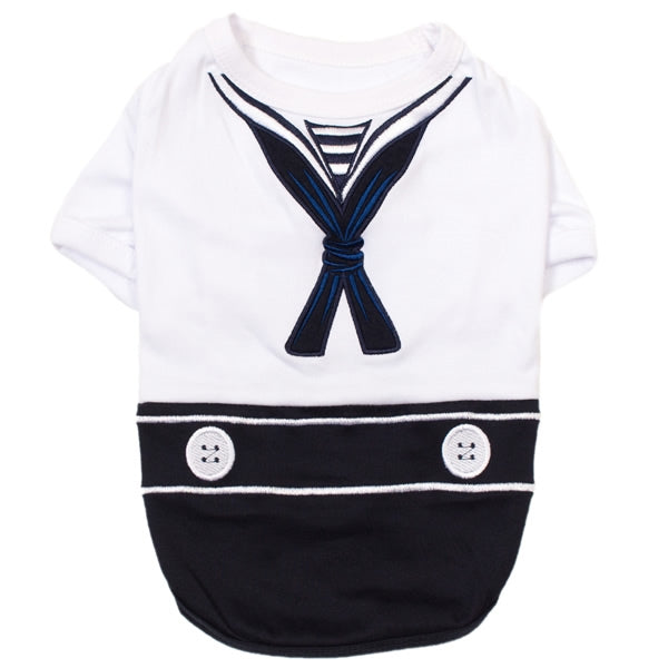 Parisian Pet 'Sailor Dog' Halloween Costume - Navy Blue Sailor Outfit for Dogs & Cats