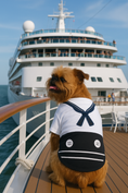 Load image into Gallery viewer, Parisian Pet 'Sailor Dog' Halloween Costume - Navy Blue Sailor Outfit for Dogs & Cats
