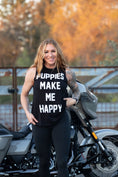 Load image into Gallery viewer, Puppies Make Me Happy |  Women's Sleeveless Tank | Made in USA
