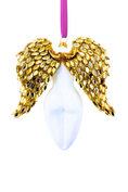 Load image into Gallery viewer, Golden Luxe Winged Angel Sculpture Glass Ornament

