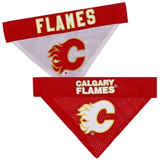 Calgary Flames Reversible Dog Bandana