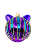 Load image into Gallery viewer, Amethyst Cheshire Cat Glass Ornament - Southlake Paws
