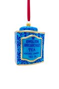 Load image into Gallery viewer, Chester Tea Tin Glass Ornament - Southlake Paws
