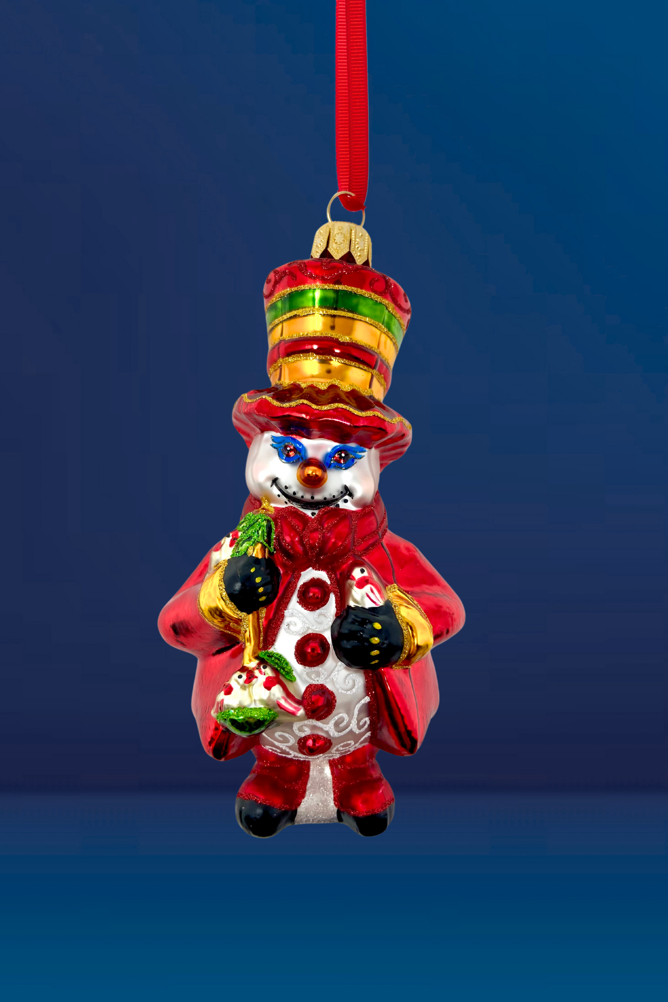 Cinnamon Spice Snowman Glass Ornament - Southlake Paws