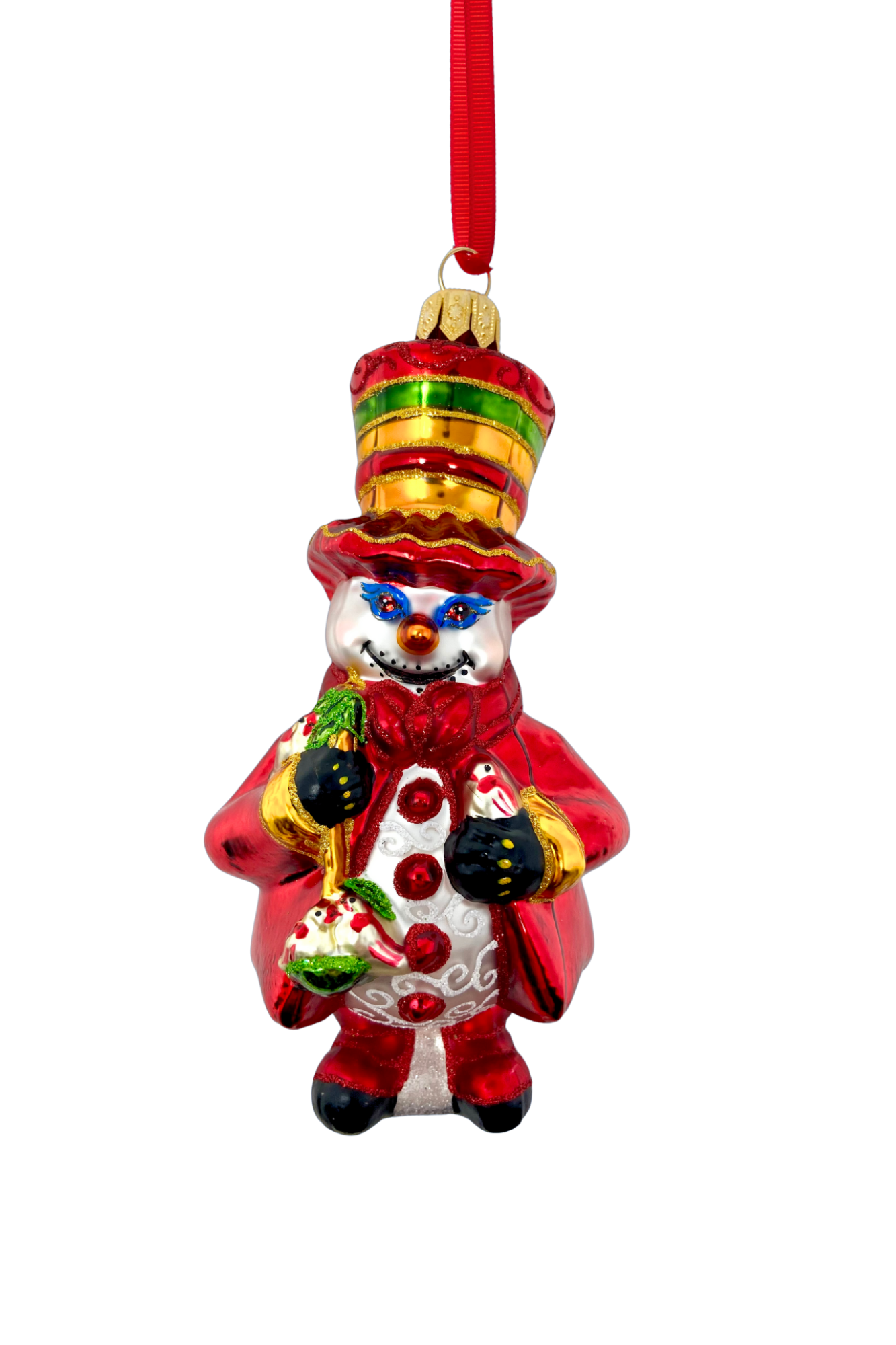 Cinnamon Spice Snowman Glass Ornament - Southlake Paws