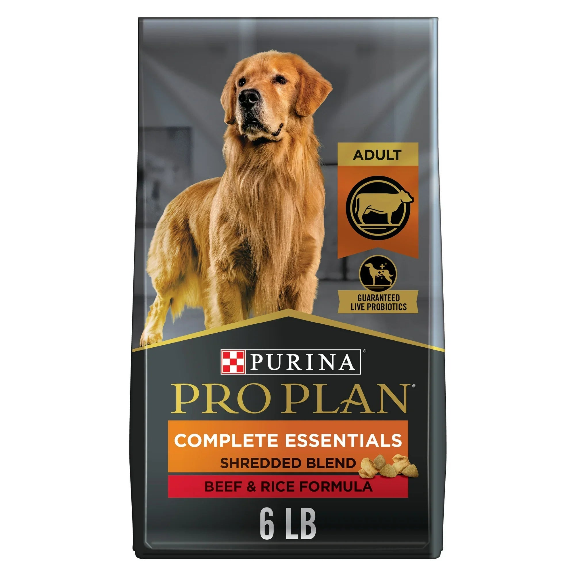 Pro Plan Adult Complete Essentials Shredded Blend Beef & Rice Dry Dog Food 