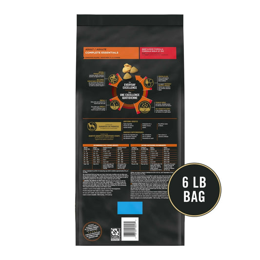 Pro Plan Adult Complete Essentials Shredded Blend Beef & Rice Dry Dog Food 