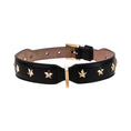 Load image into Gallery viewer, Leather Dog Collar in Black - Stud Star, Made in Italy
