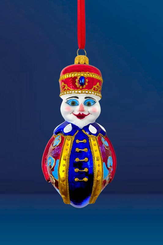 Colonel Snowman Glass Ornament - Southlake Paws