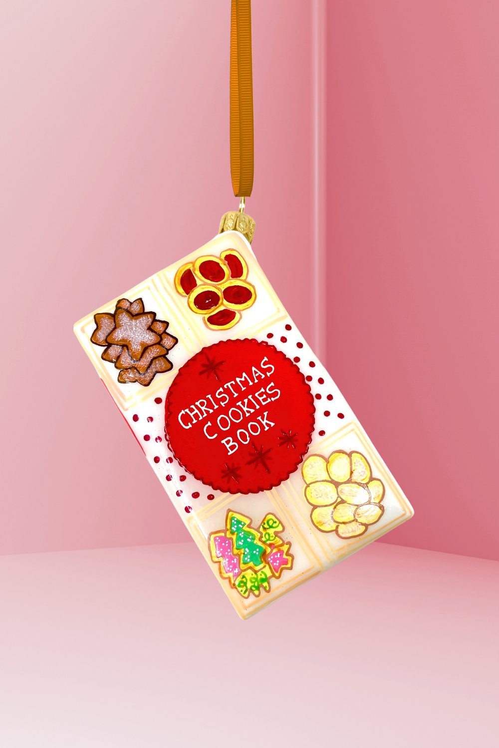 Christmas Cookie Book Glass Ornament - Southlake Paws