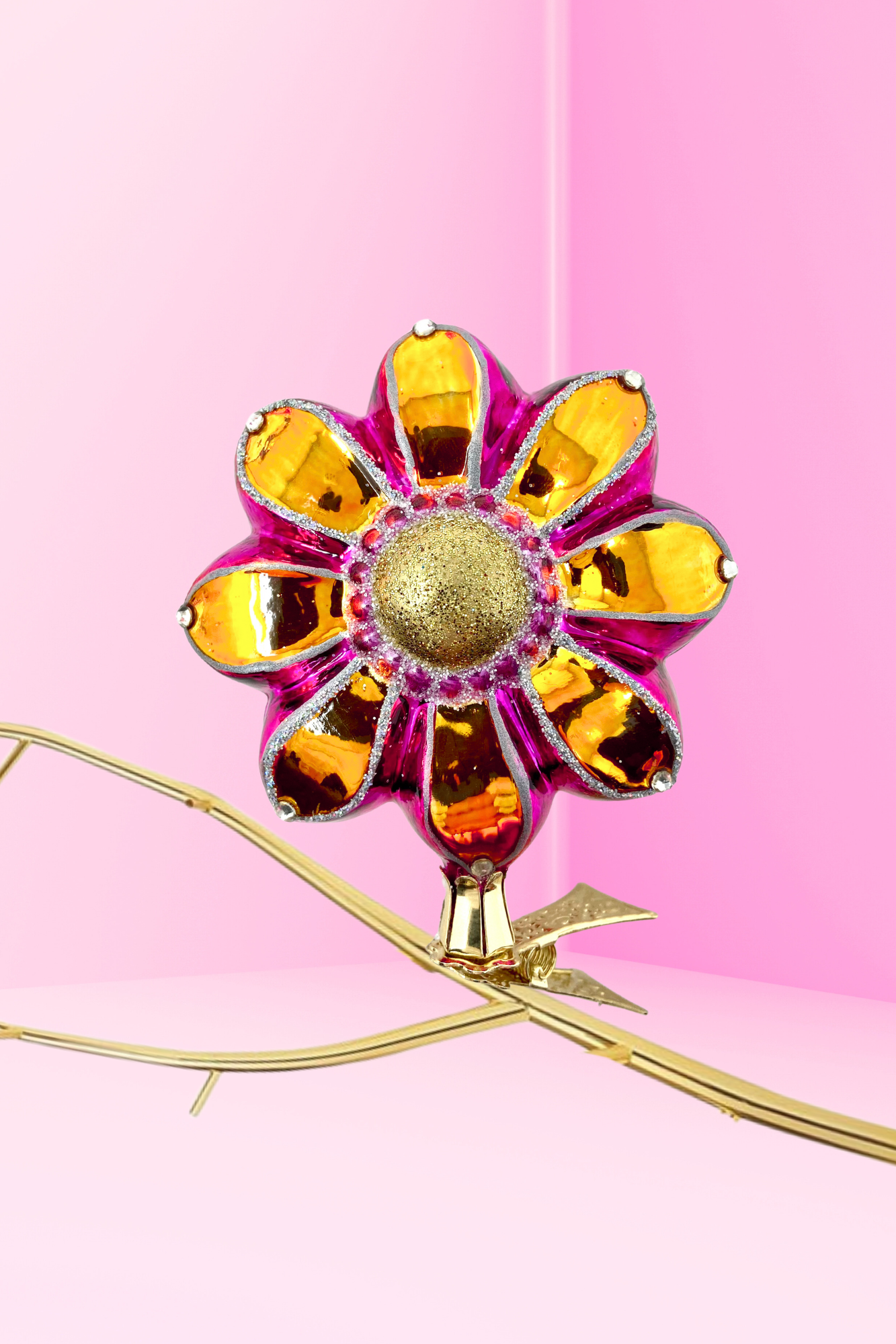 Cosmos Boho Charm Clip-On Polish Glass Ornament - Southlake Paws